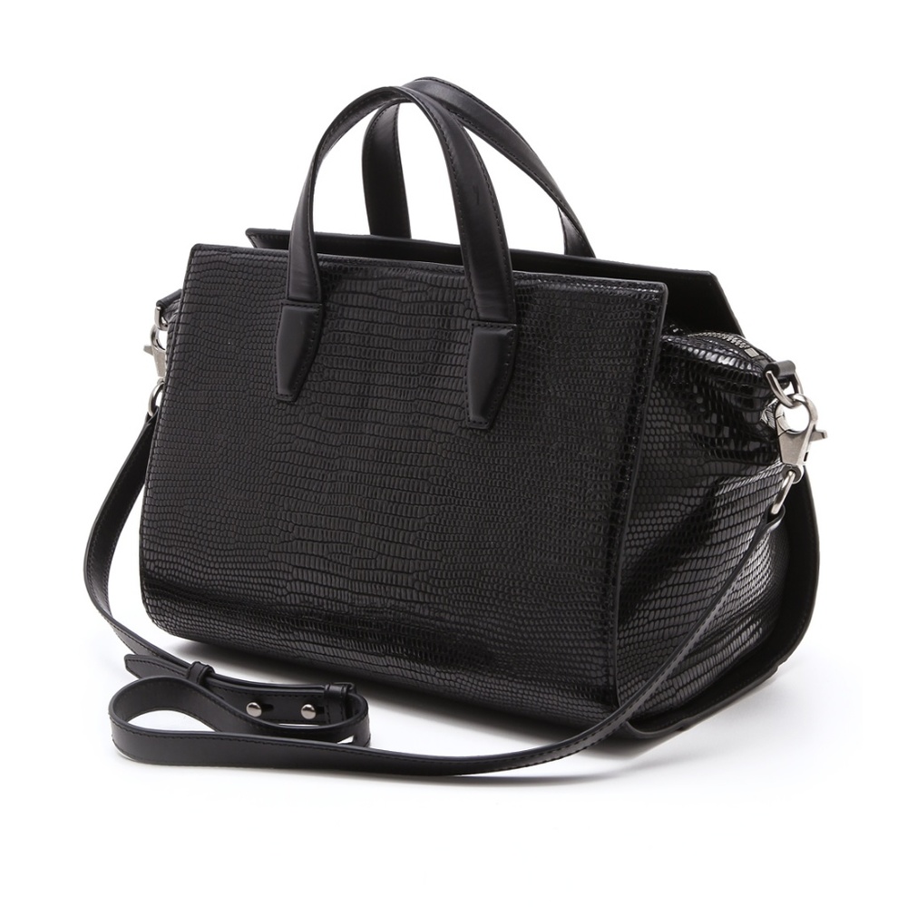 ALEXANDER WANG Pelican Bag Embossed Lizard Croc